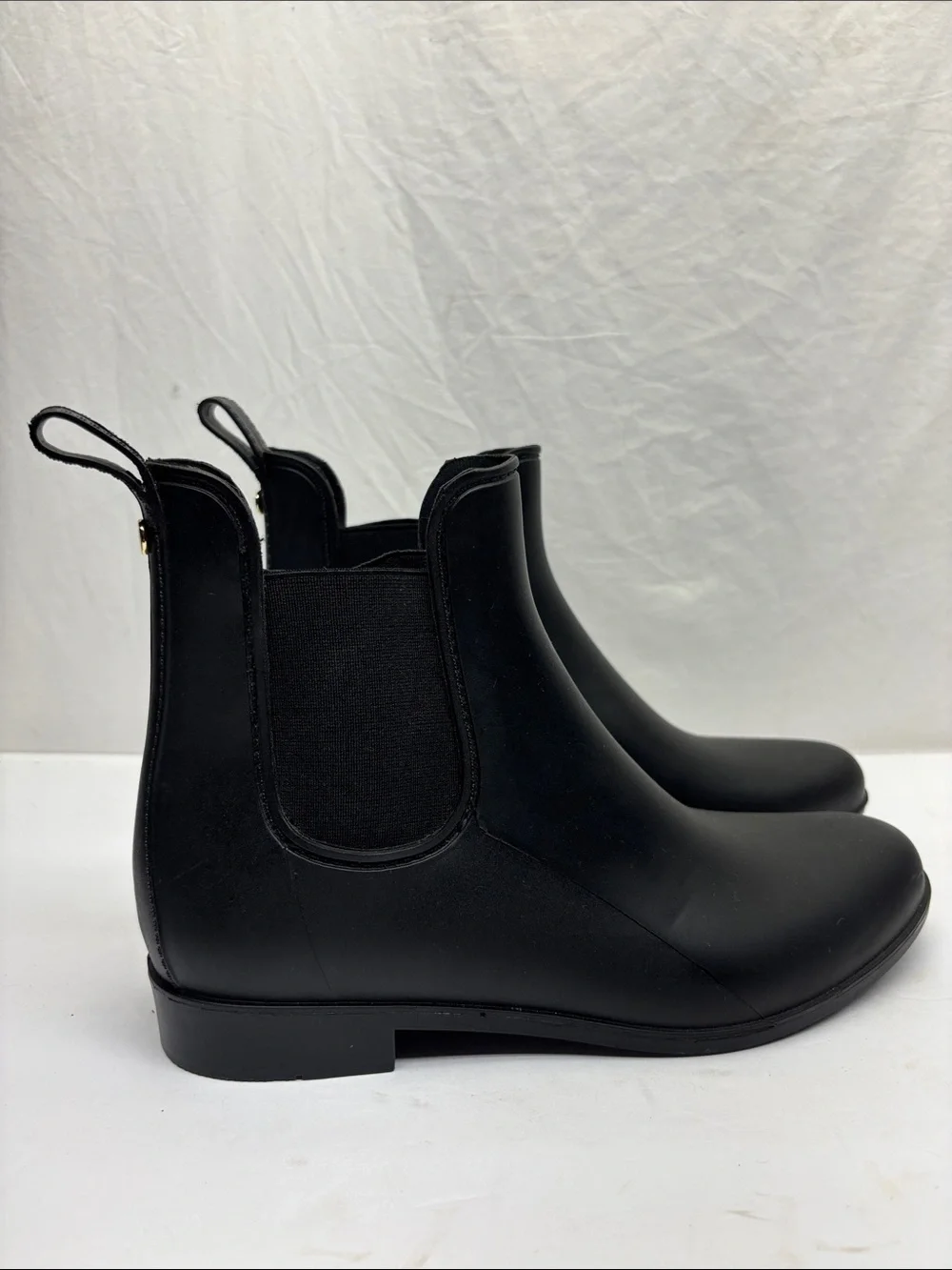 Banana Republic Black Slip-On Chelsea Rain Boots, SZ 10 M, 1(BA)